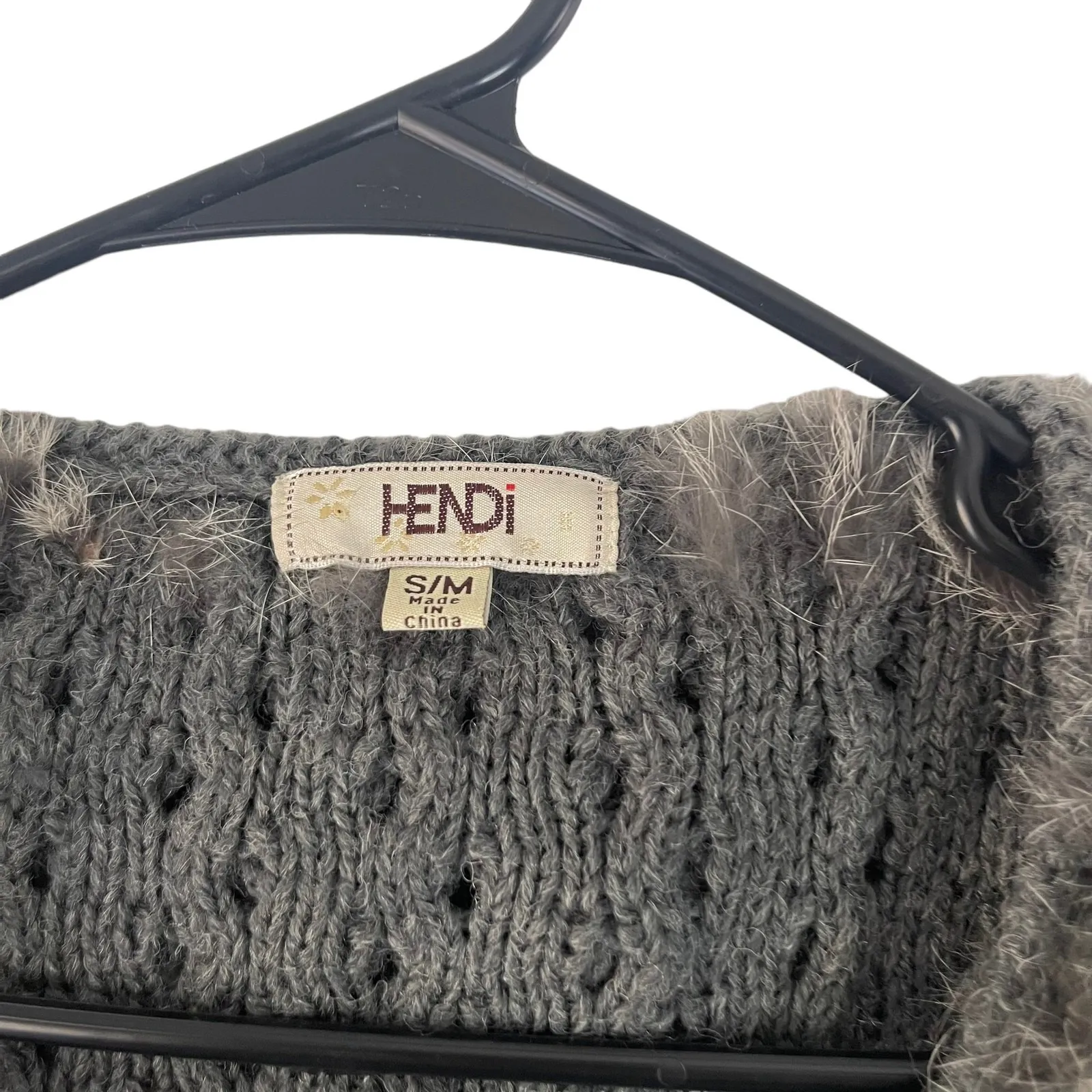 Hendi Sm Grey Wool Ruffle‎ Knit Academia Sweater Cottage Coquette Feminine Fairy Gray - Image 4
