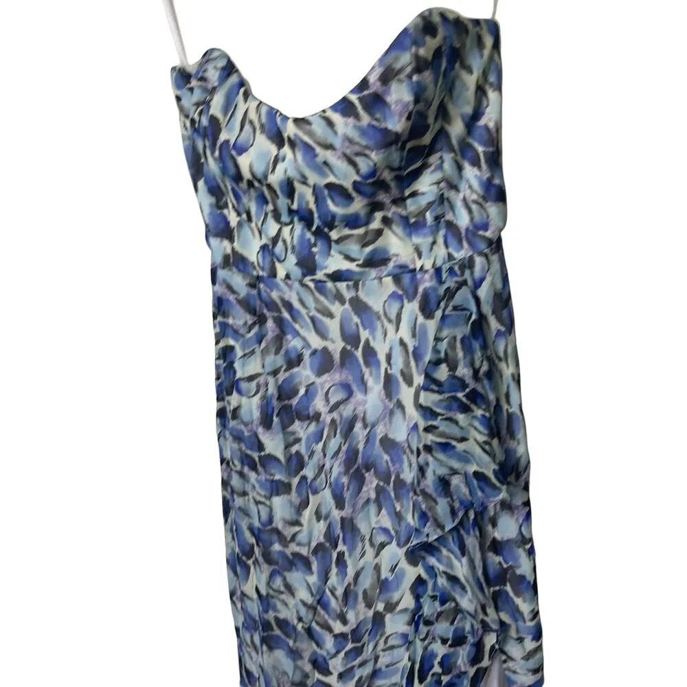 Katie May Baby Cakes Blue Grey sweetheart neck Gown sz M - Image 5