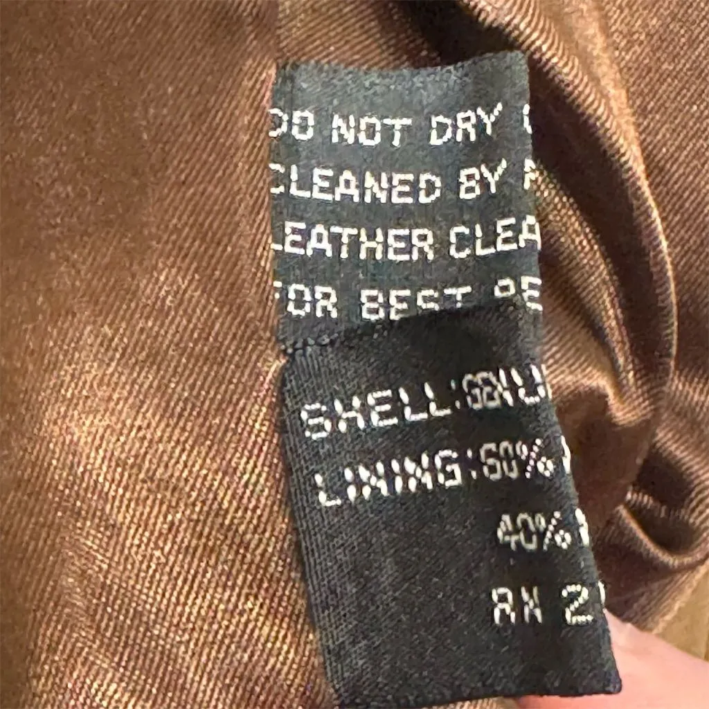 Vintage Wendi Q by Saxony Leather Jacket Brown Oversized 80s 90s Korea Women’s M Size M - Image 12