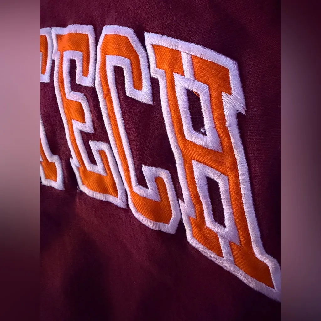 Virginia Tech Burgundy Embroidered Sweatshirt - Image 4