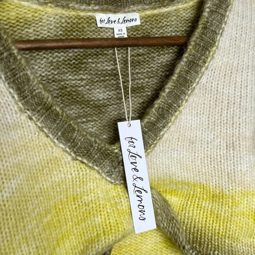 For Love And Lemons Celeste Sweater Twist Front Crop Size XS - Image 8