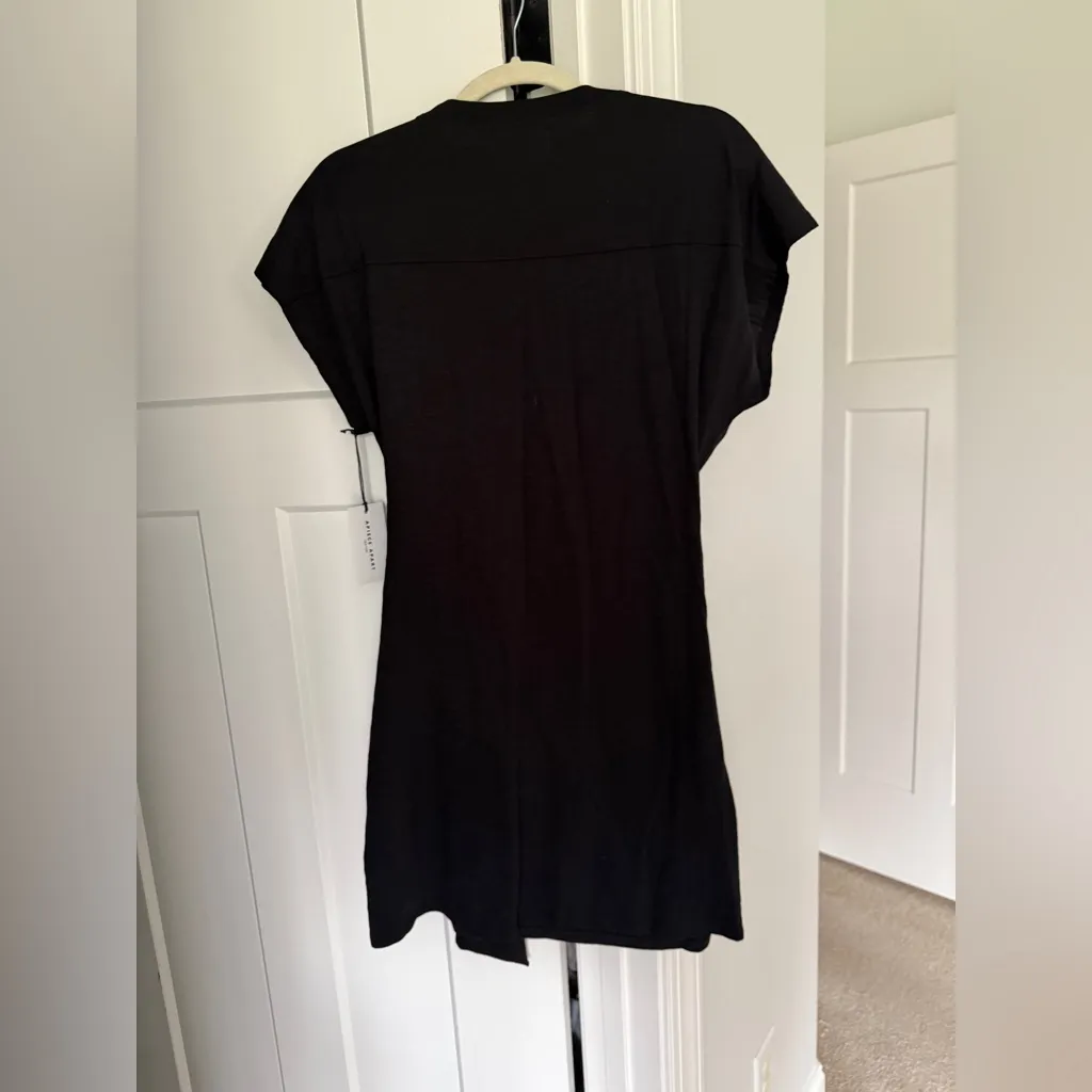 NWT Apiece Apart Nina Cinched Mini Black Dress Tie Detail New Short Sleeve - Image 7