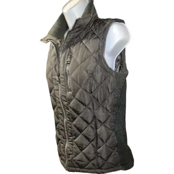 Andrew Marc Quilted Black Vest - Image 2