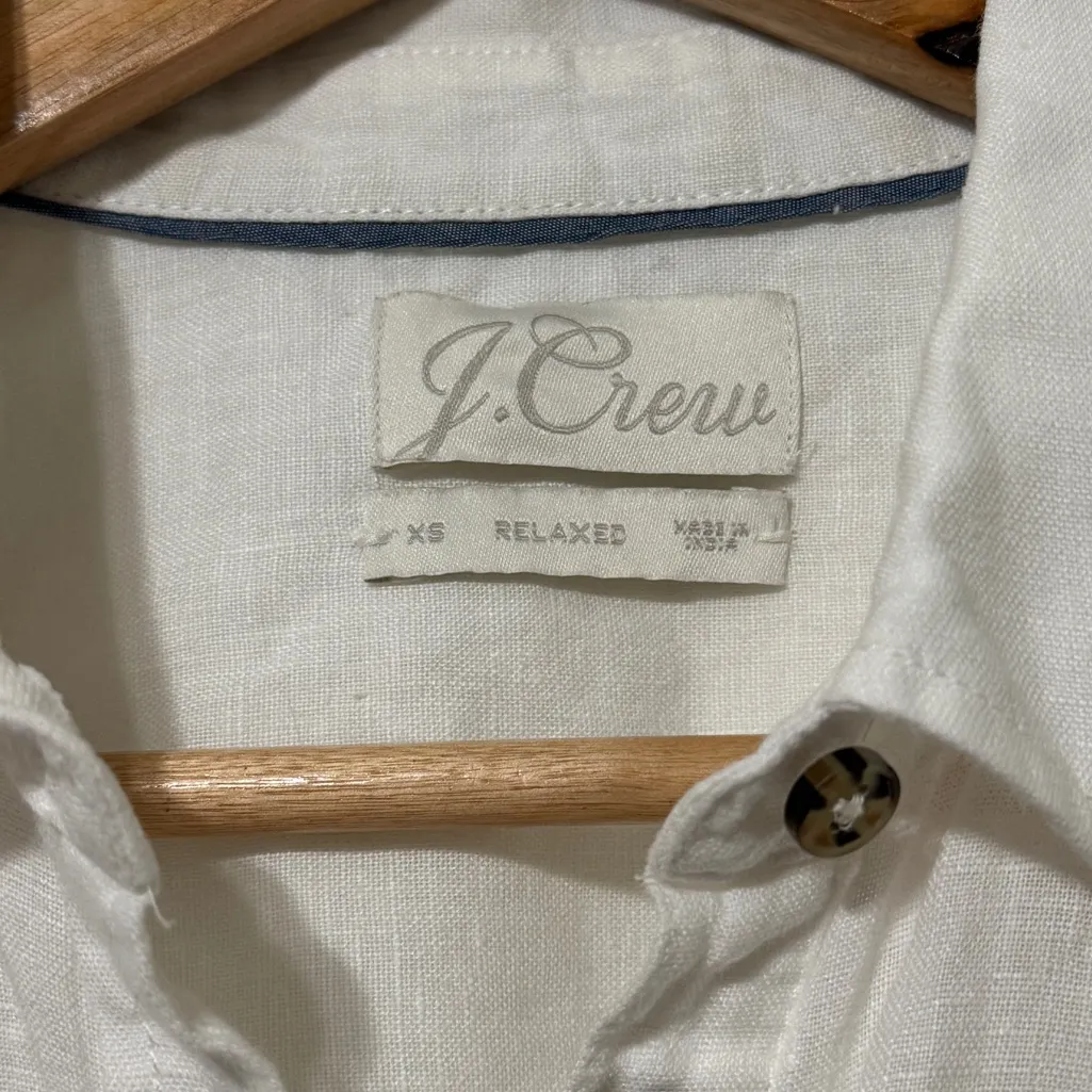 J CREW Relaxed-fit short-sleeve Baird McNutt Irish linen shirt Size XS AY665 - Image 4