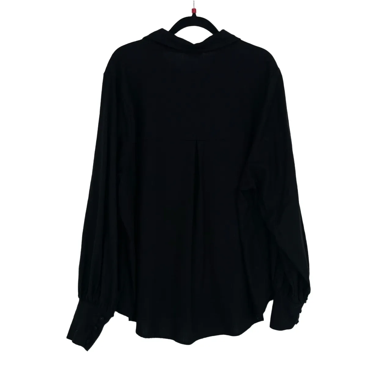 Showpo.‎ Women's Black Puff Sleeve Collared Long Sleeve Button up Blouse Size 12 - Image 2