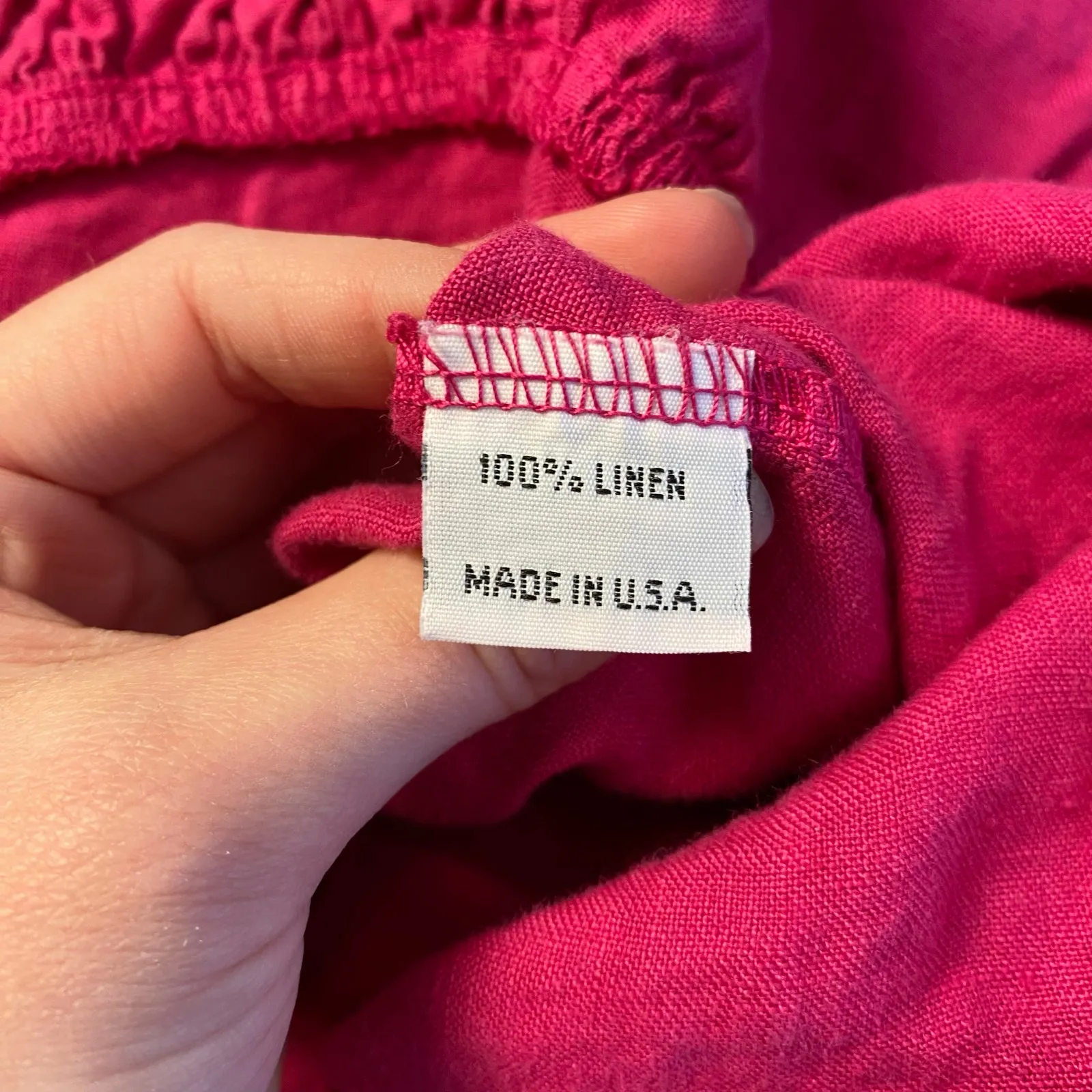 bryn Walker Pink Angelita Linen Oversized Dress Size L Lagenlook Boho‎ - Image 9