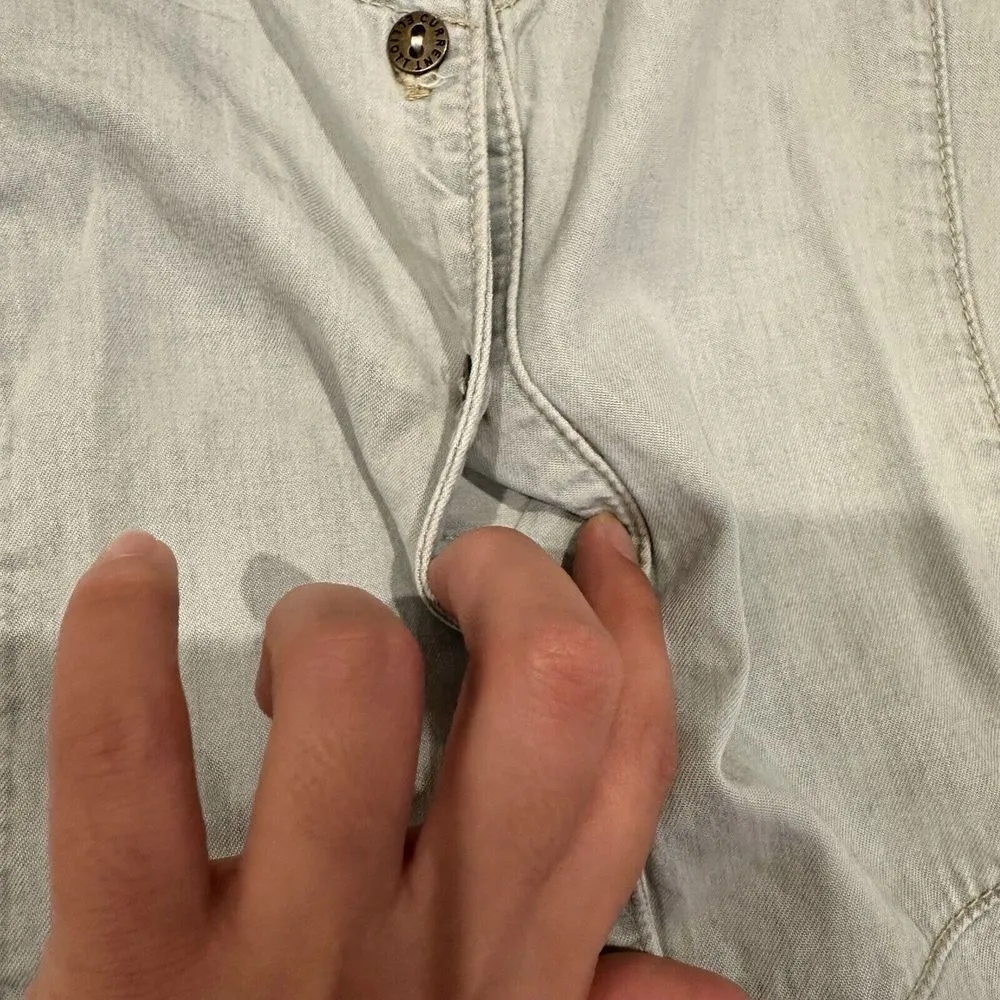 Current Elliot Denim Dress The Valley Dress In Ice Blue Short Women's Size 1 - Image 6