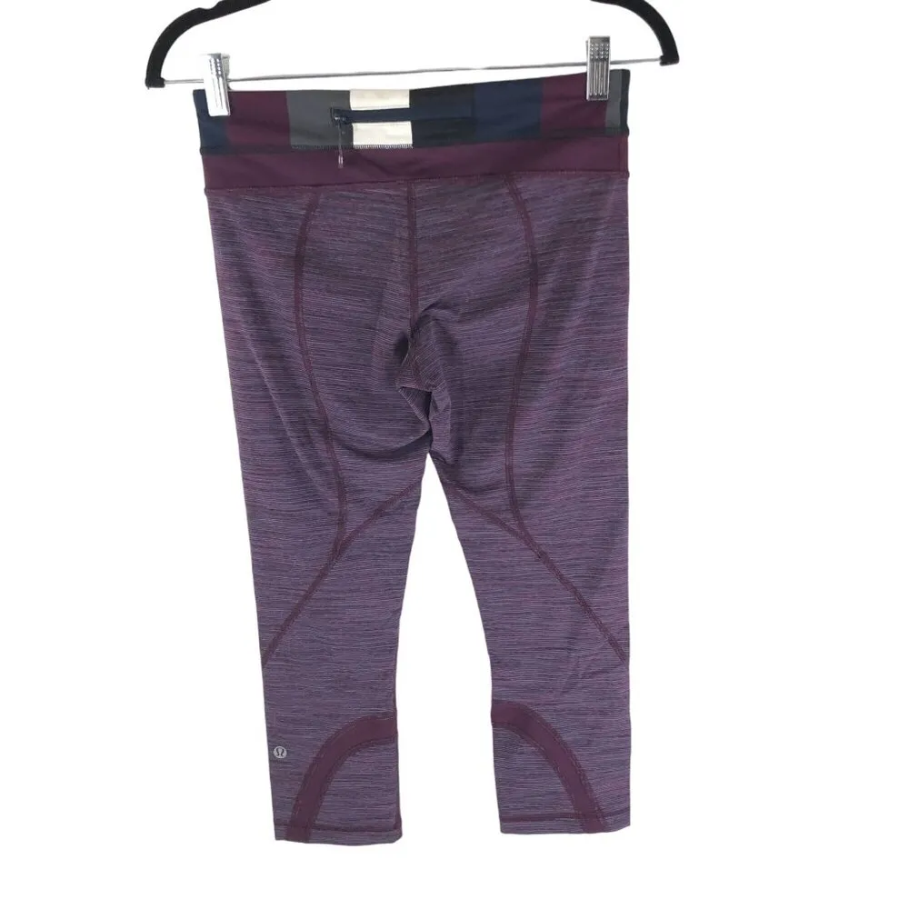 Lululemon Womens Run: Inspire Crop II Wee Are From Space September Plum Purple 6 - Image 2