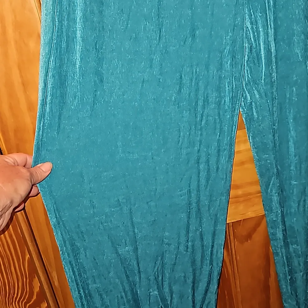 Turquoise blue pilazzo pants - Image 2