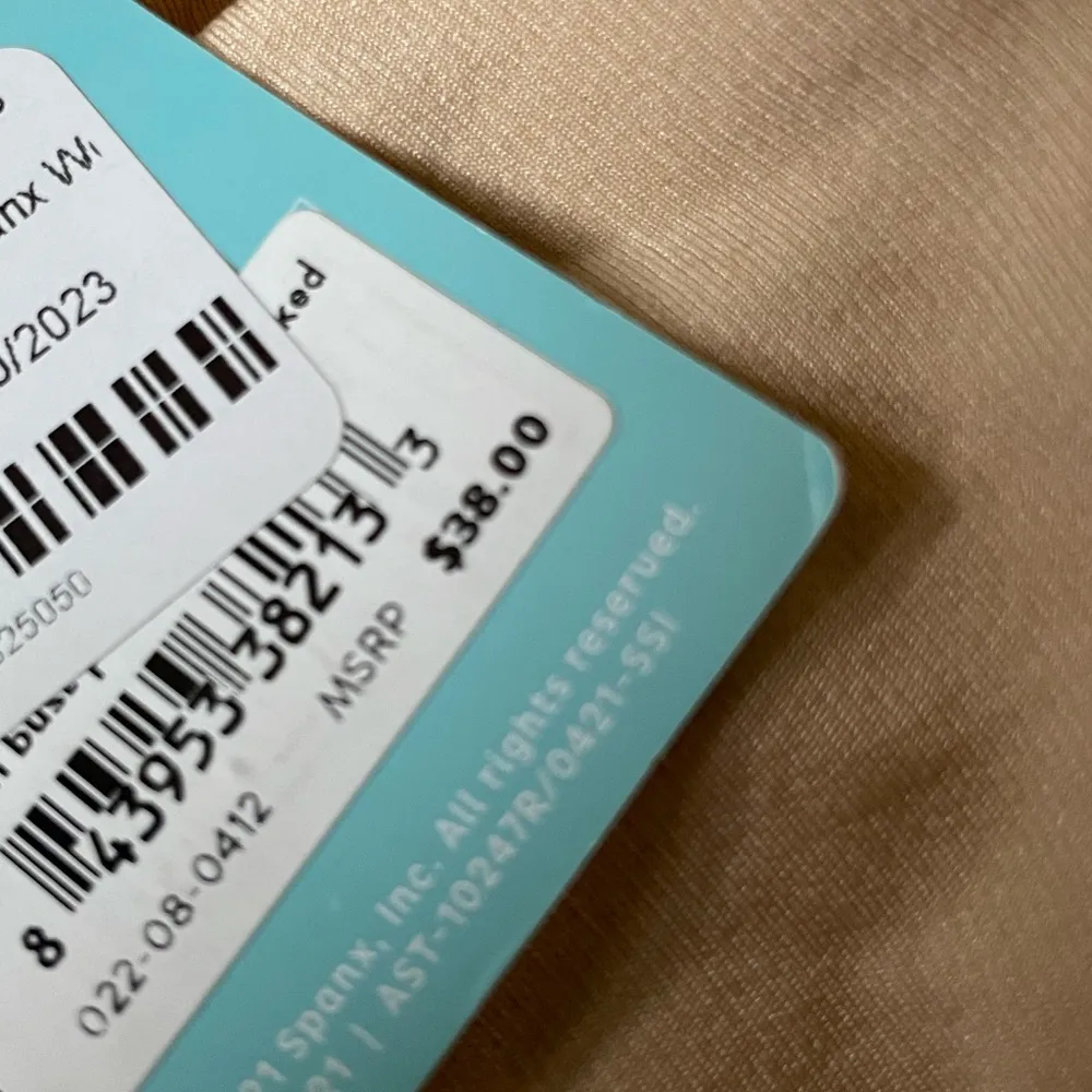 Assets by Spanx All In One Shaping Open Bust Panty Bodysuit Womens Size XL A11 Tan - Image 7