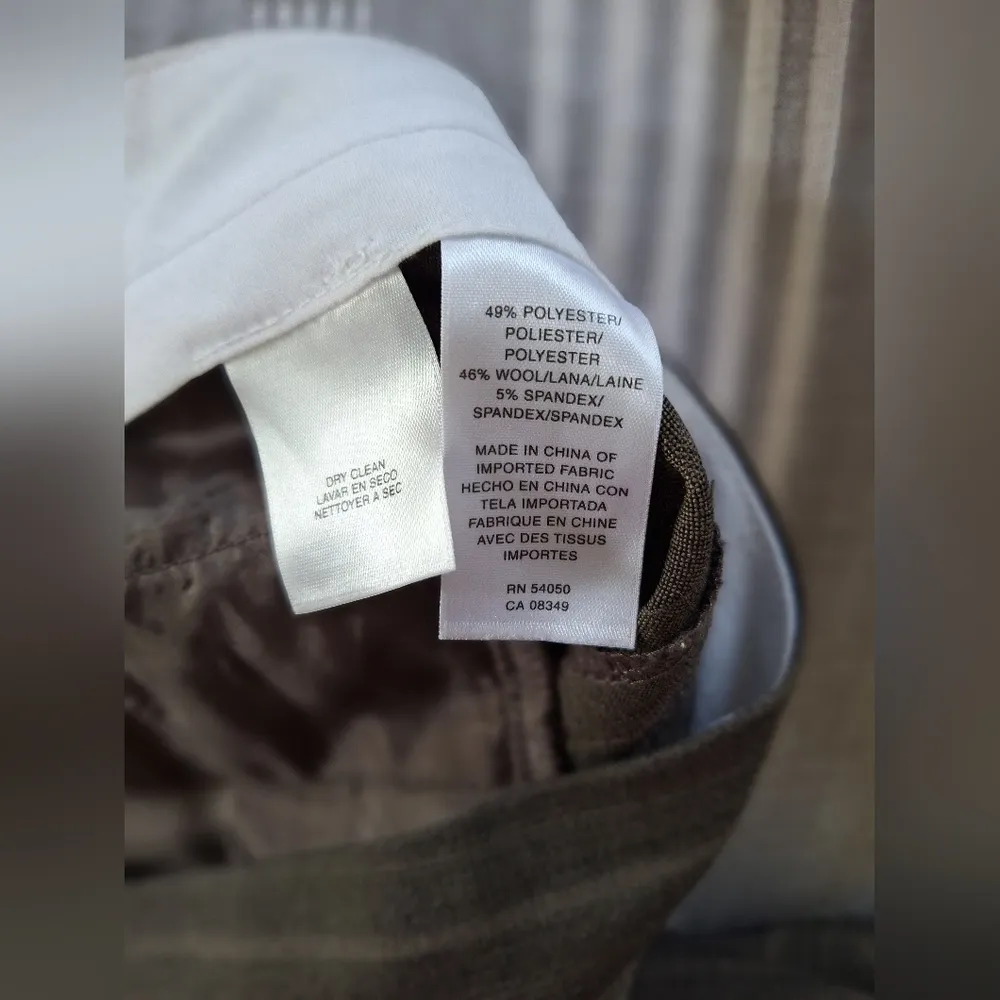 Jones New York  Collection Wool stripe front flat pants sz 14 - Image 5