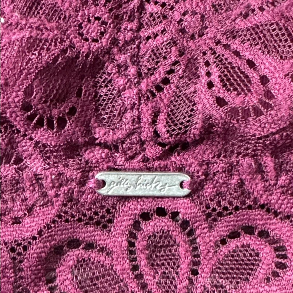 Gilly Hicks Maroon Lace Racerback Bralette SIZE L - Image 2