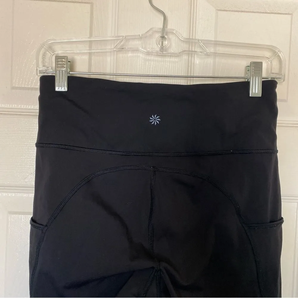 ATHLETA Black Reflective Tailwind 7/8 Tight Size‎ Small - Image 8
