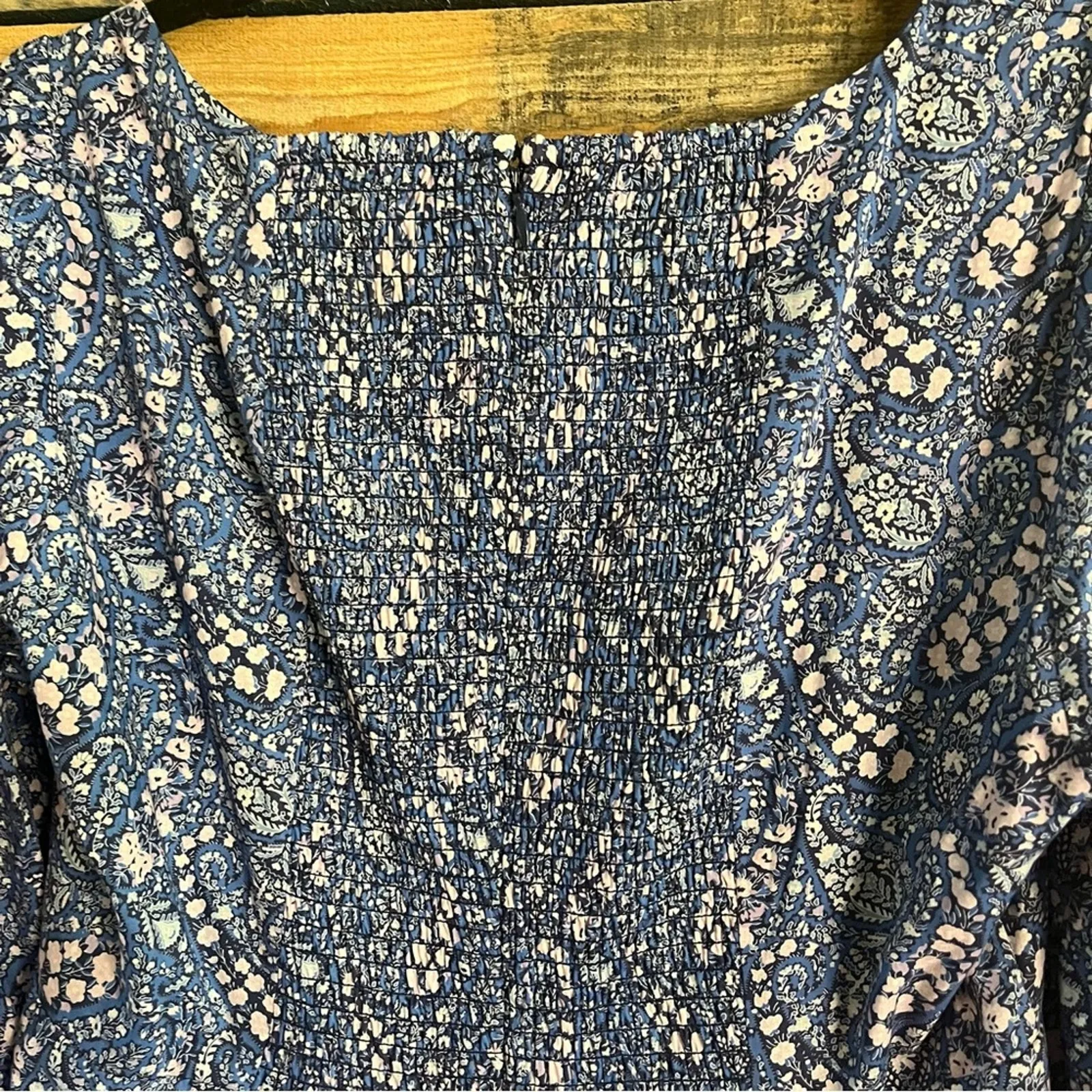 J. Crew Blue‎ Floral Liberty Fabric Dress Size 8 - Image 7