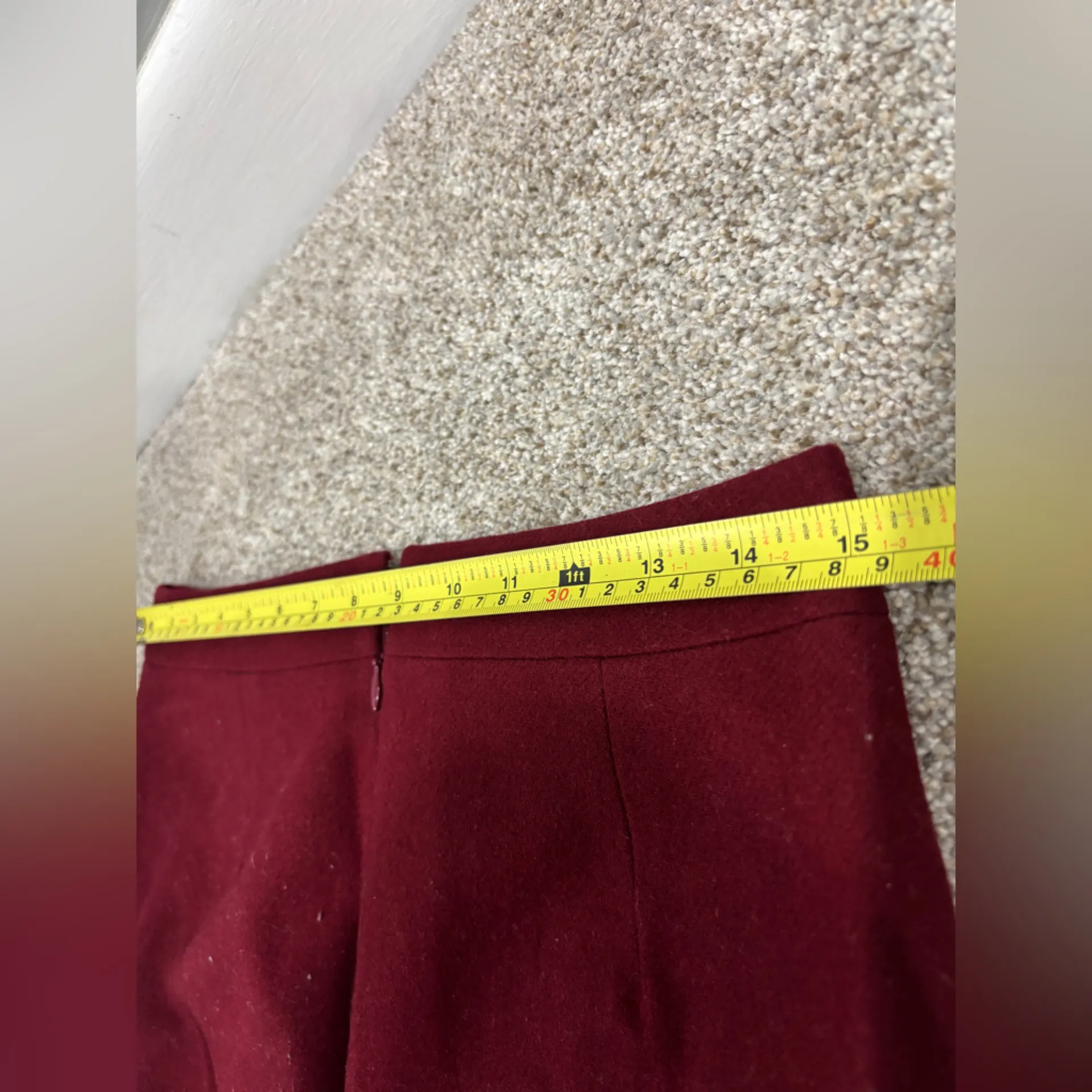 J. Crew Factory The Pencil Skirt Womens Size 2
Burgundy Double Serge Wool Blend Red - Image 7