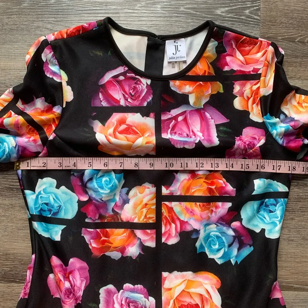 NWT Julia Jordan Long Sleeved Floral Knee Length Dress 10 - Image 8