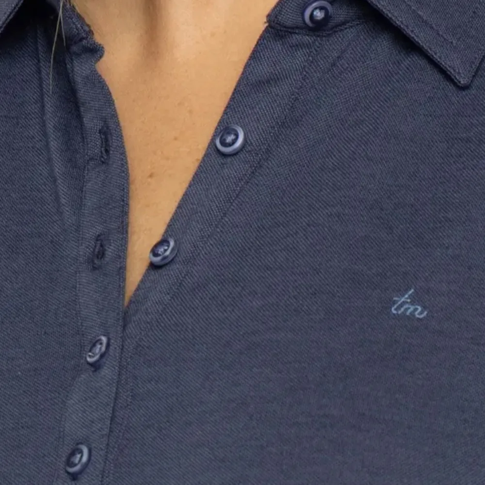 Travis Mathew Featherweight Polo Five Iron Golf Logo Blue Size M - Image 4