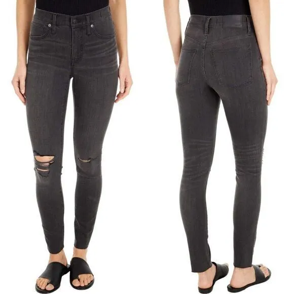 NEW Madewell 9" Mid-Rise Skinny Jeans in Black‎ Sea, 28 - Image 2