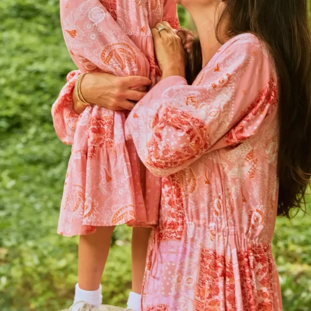 ROLLER RABBIT Maisie Patchwork Olaya Maxi Dress, Pink, XL - Image 2