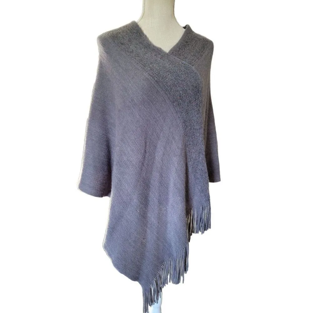 Ace Fashion Poncho Pullover Women's Sweater Gray Size undefined - Image 4