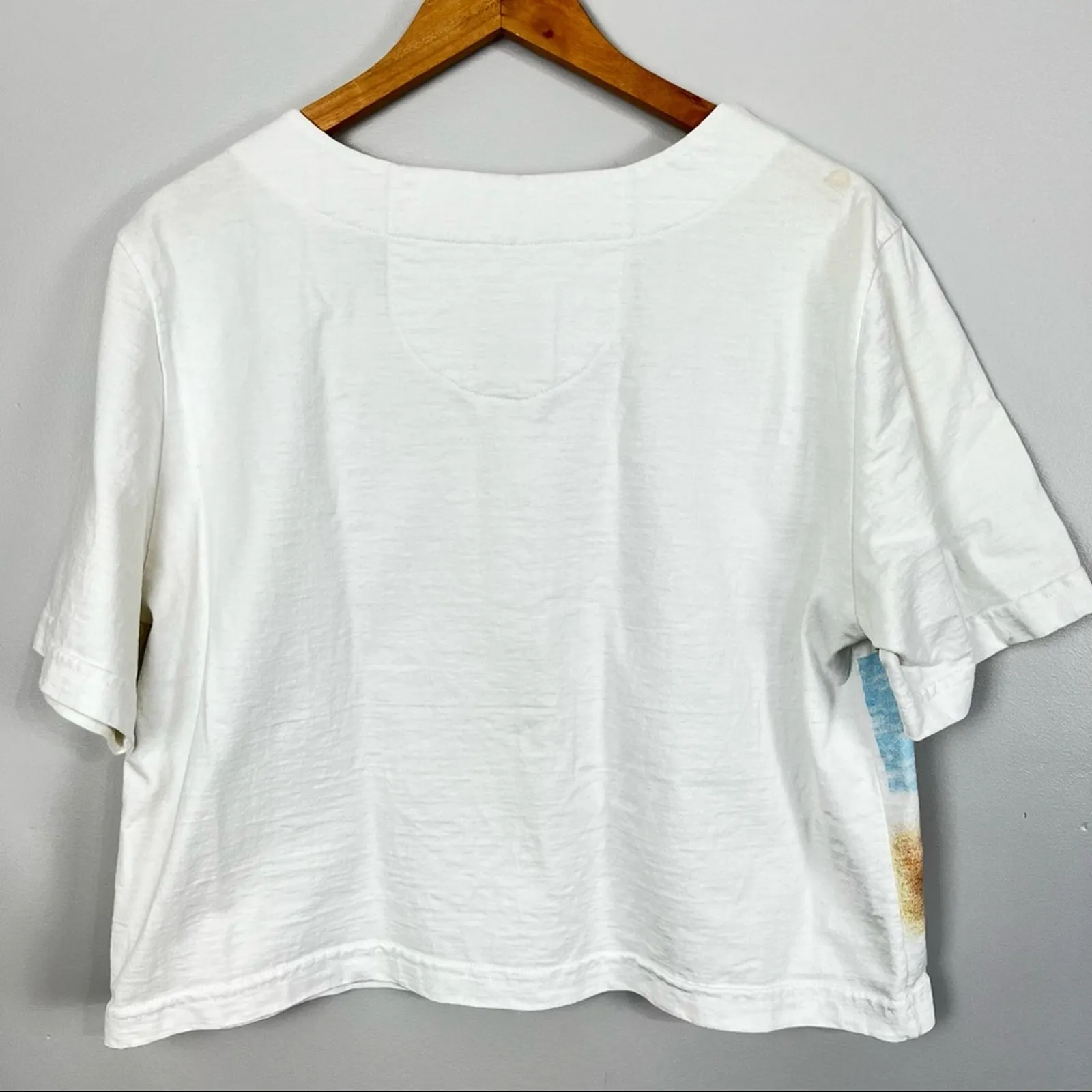 Vintage Y2K Go Nutz Beach Print Cotton Button Up T - Image 7