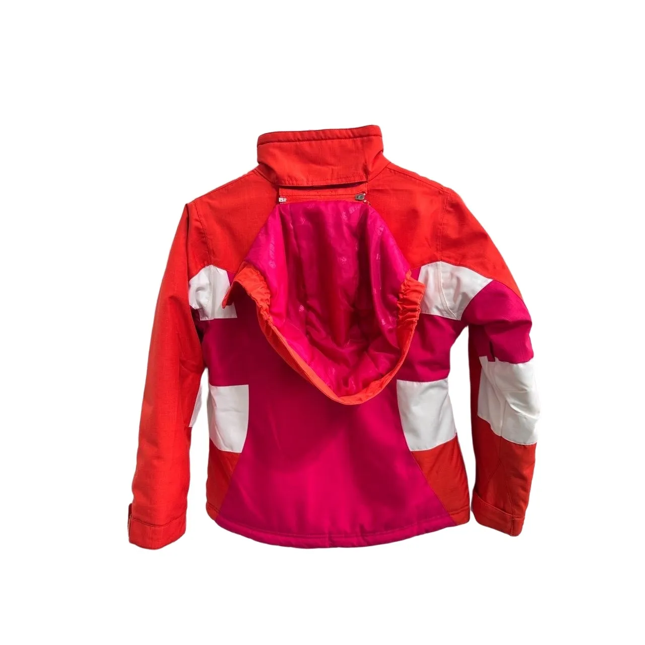 Boulder Gear Red Pink White Colorblock Stand‎ Collar Front Zip Ski Jacket Medium - Image 4