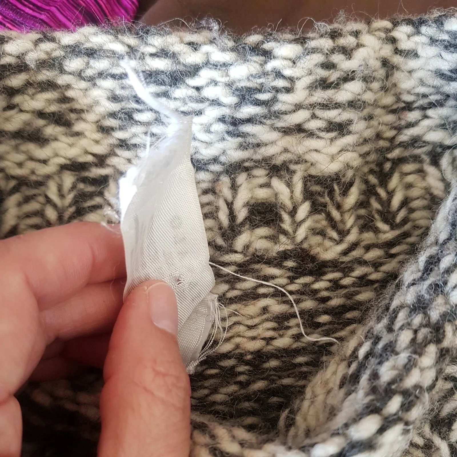 VTG Otavalo Ecuador Wool Sweater Sz Large Cabincore Nordic Grandpacore Gorpcore - Image 8