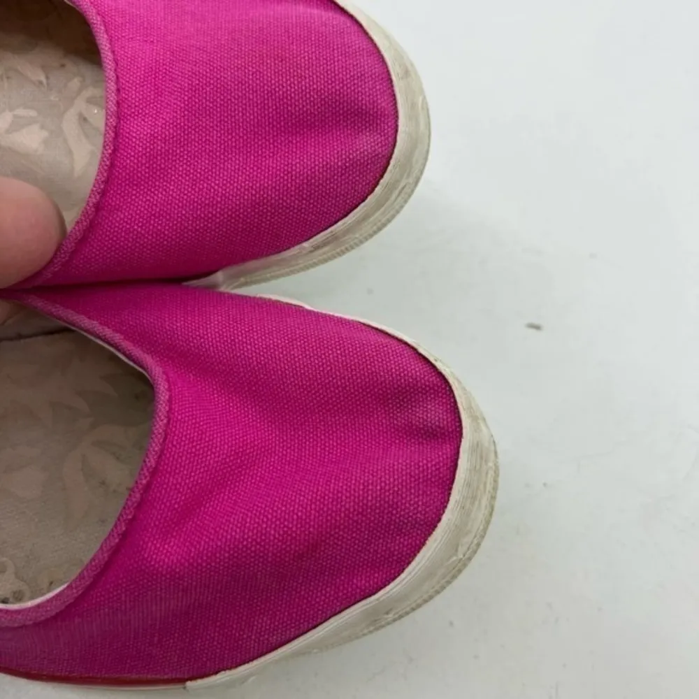 Converse all stars pink canvas slip on fabric flat sneakers casual women size 8 - Image 6