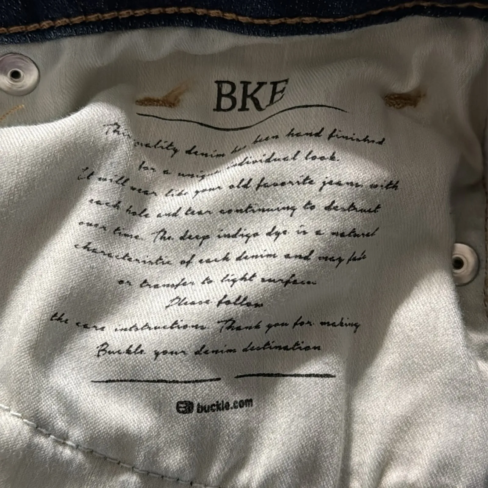 BKE denim BILLIE jeans size 27 slim fit high rise ankle skinny distressed butt - Image 5