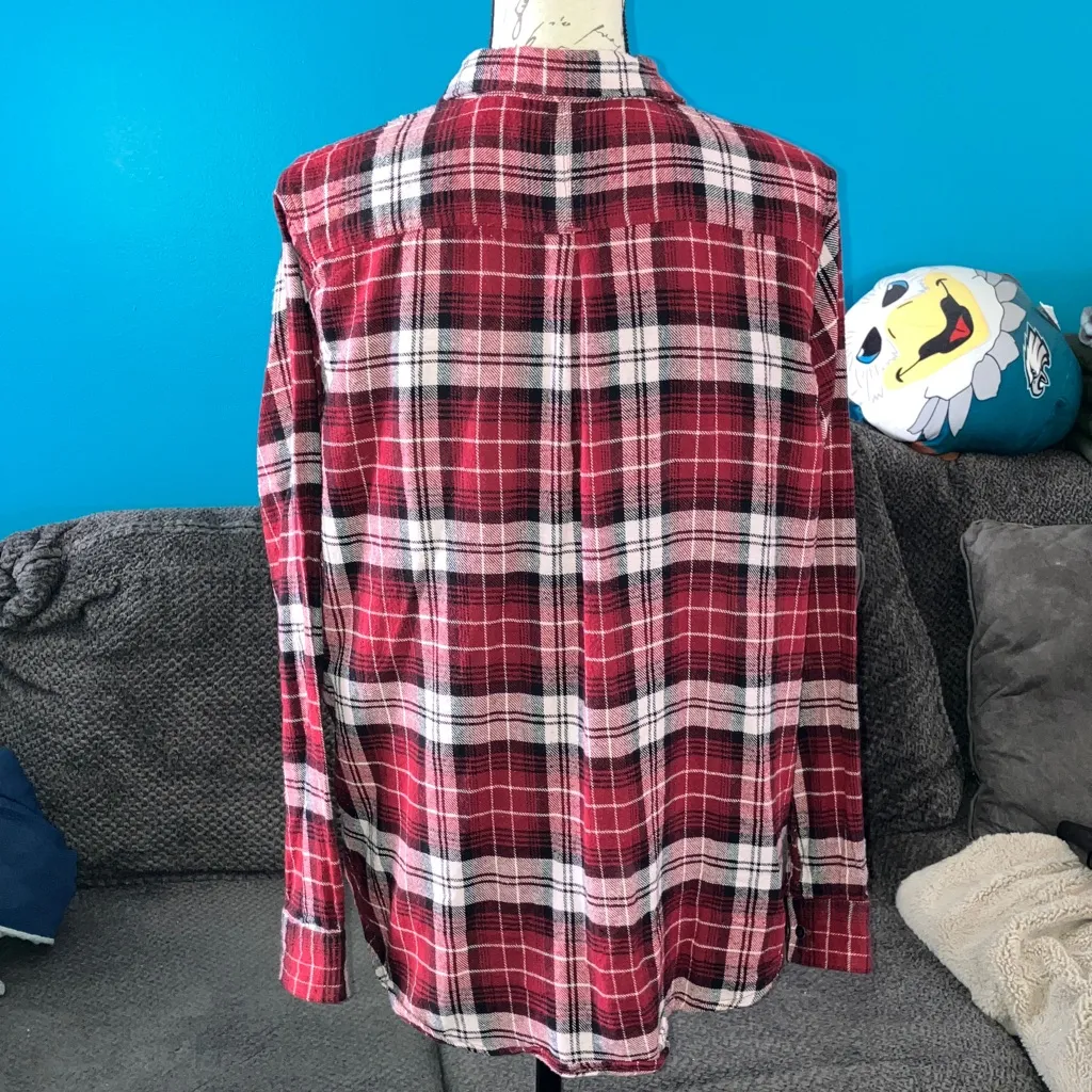 🎉4 for $20 Alpine Lakes Cotton Flannel Shirt, 1X Red - Image 5
