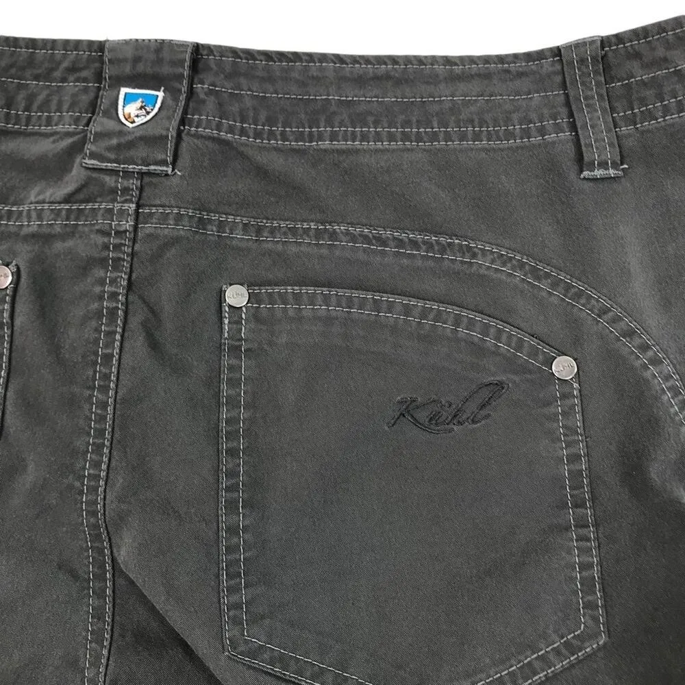 KUHL Cargo Hike Pant Women 12 Gray Mid Rise Legendary Outdoor Gorpcore Goth Y2K - Image 7