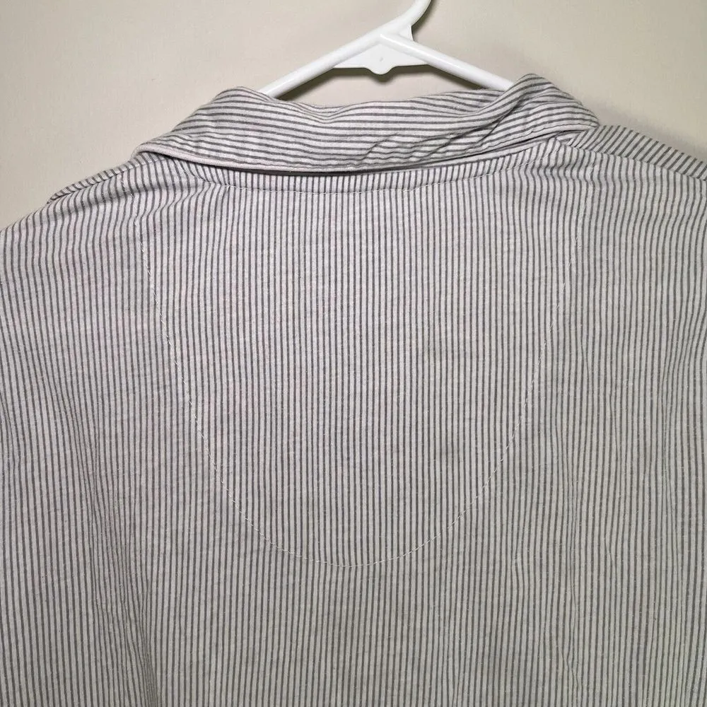 Laura Ashley Womens Size M Long Sleeve Do Not Disturb Print Sleep‎ Shirt PJ Top - Image 8