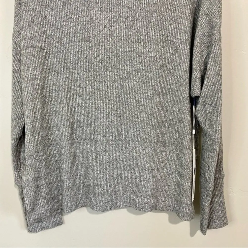Caslon  Women’s Long Sleeve Ribbed Sweater Heather Grey Size Medium NWT - Image 7