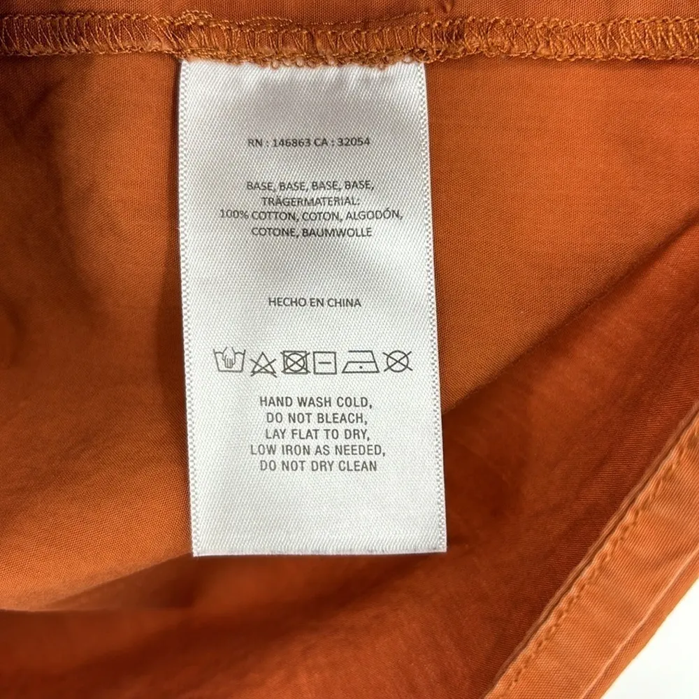 Mare Mare by Anthropologie Rust Orange Aimee Ruffled Blouse Women’s Size Med - Image 5