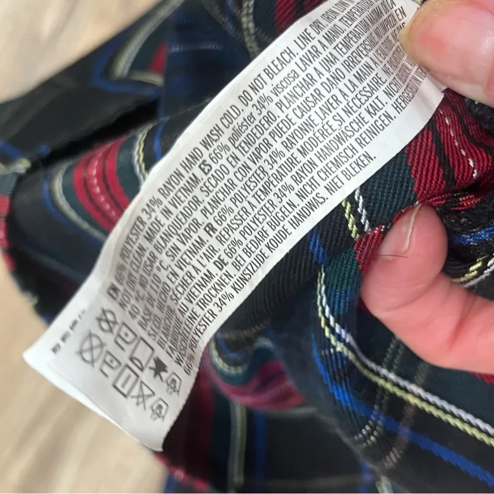 Forever 21 Plaid Pull-Ring Zipper Overall Dress Overall dress size small - Image 7