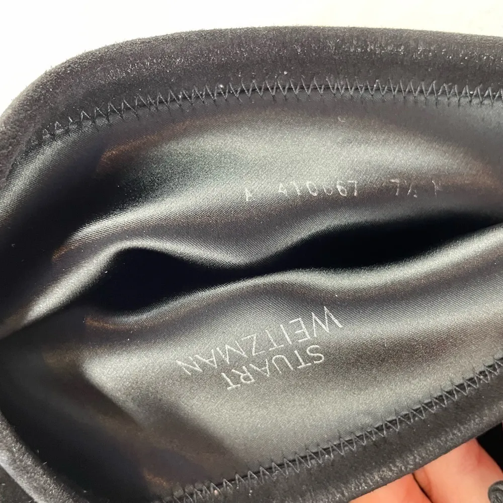 Stuart Weitzman Lowland Suede Over-the-Knee‎ Boots in Black Size 7.5 - Image 12