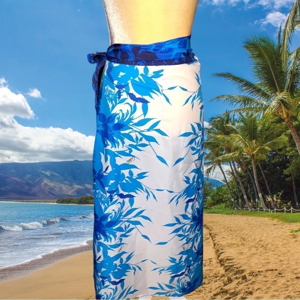Creation Hawaii beautiful large size wrap around sarong! New White - Image 6