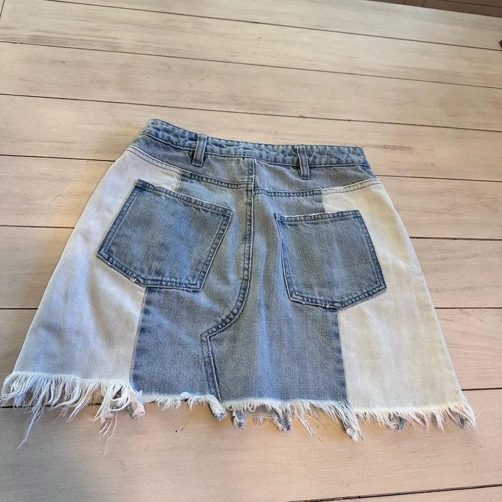 two toned denim skirt - Image 4