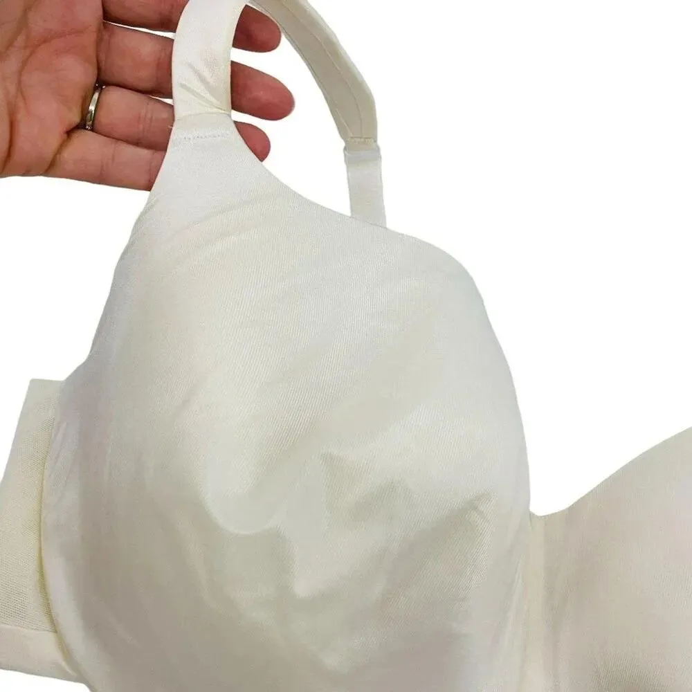 Lane Bryant Cacique Bra Smooth Satin Full Coverage Ivory Size 44DD - Image 2