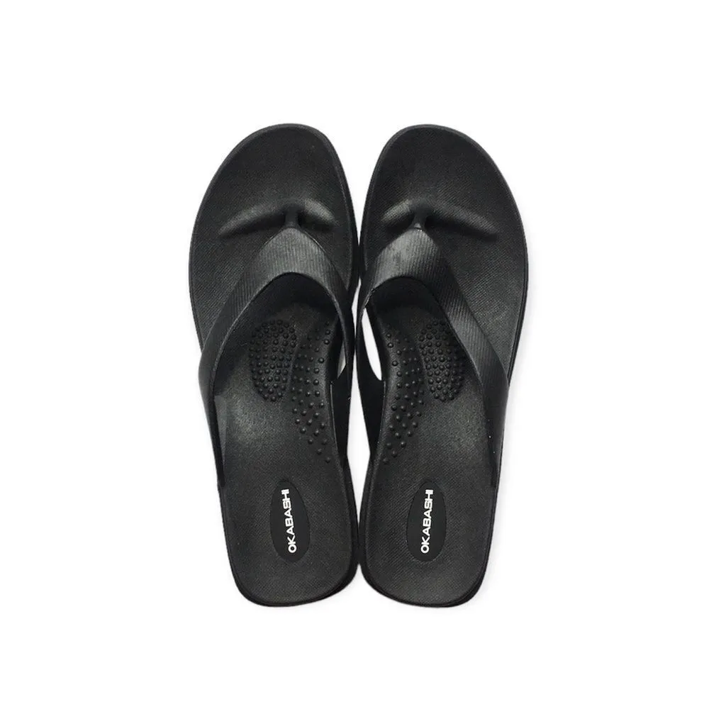 🆕Okabashi Splash Black Wedge Platform Flip Flops Size 10 - Image 7