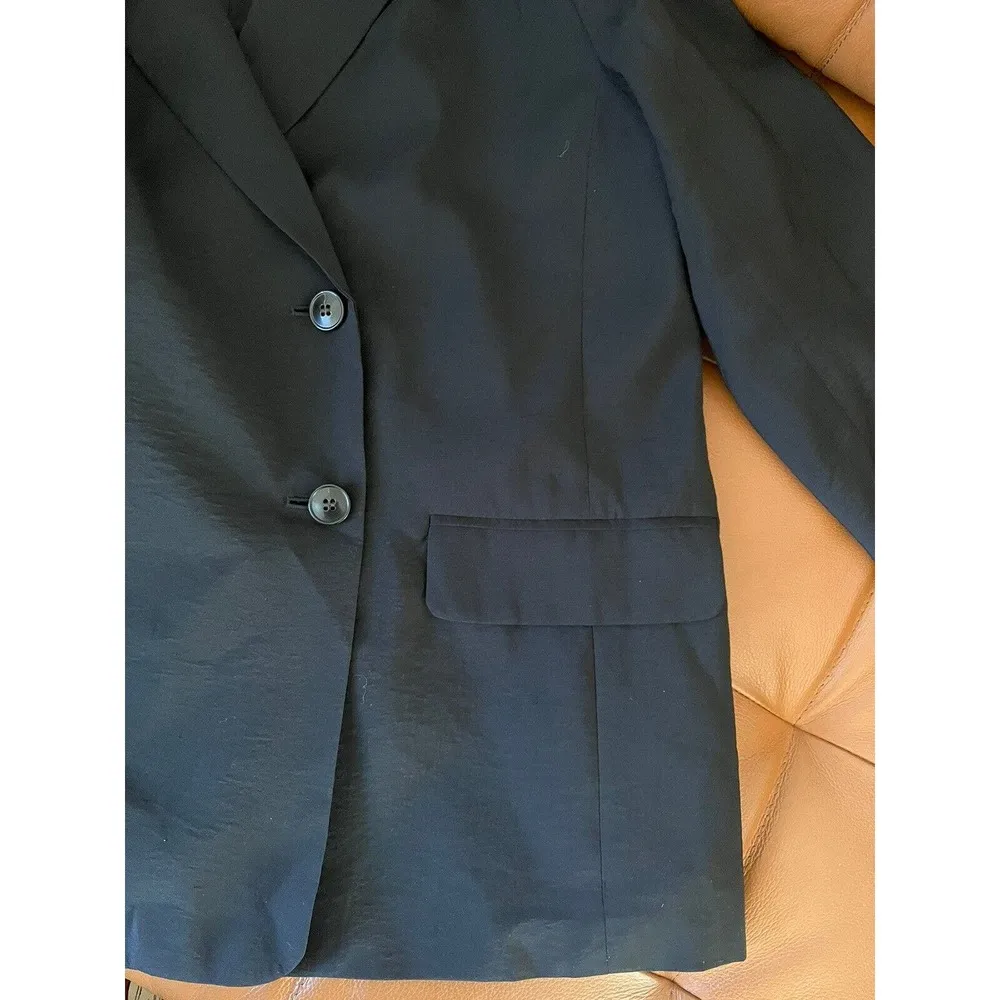 NWT Madewell The Relaxed Blazer In Softdrape Fabric Oversized Black Jacket Sz XS - Image 6