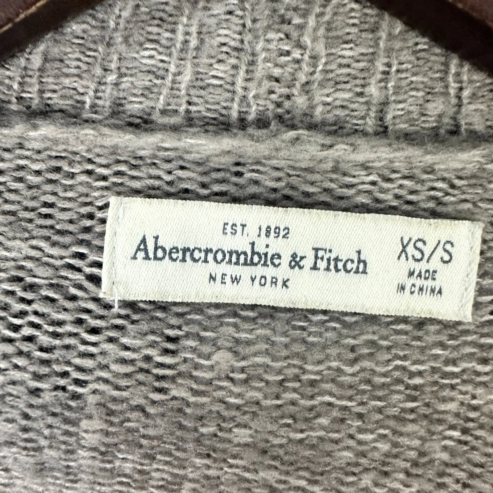 Abercrombie & Fitch Cardigan XS Beige Drape Open Front Cozy Minimalist Soft Girl - Image 2