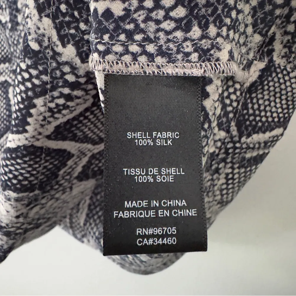 Rebecca Taylor 100% Silk Snakeskin Print Tank Top Keyhole Neck Sleeveless Light - Image 10