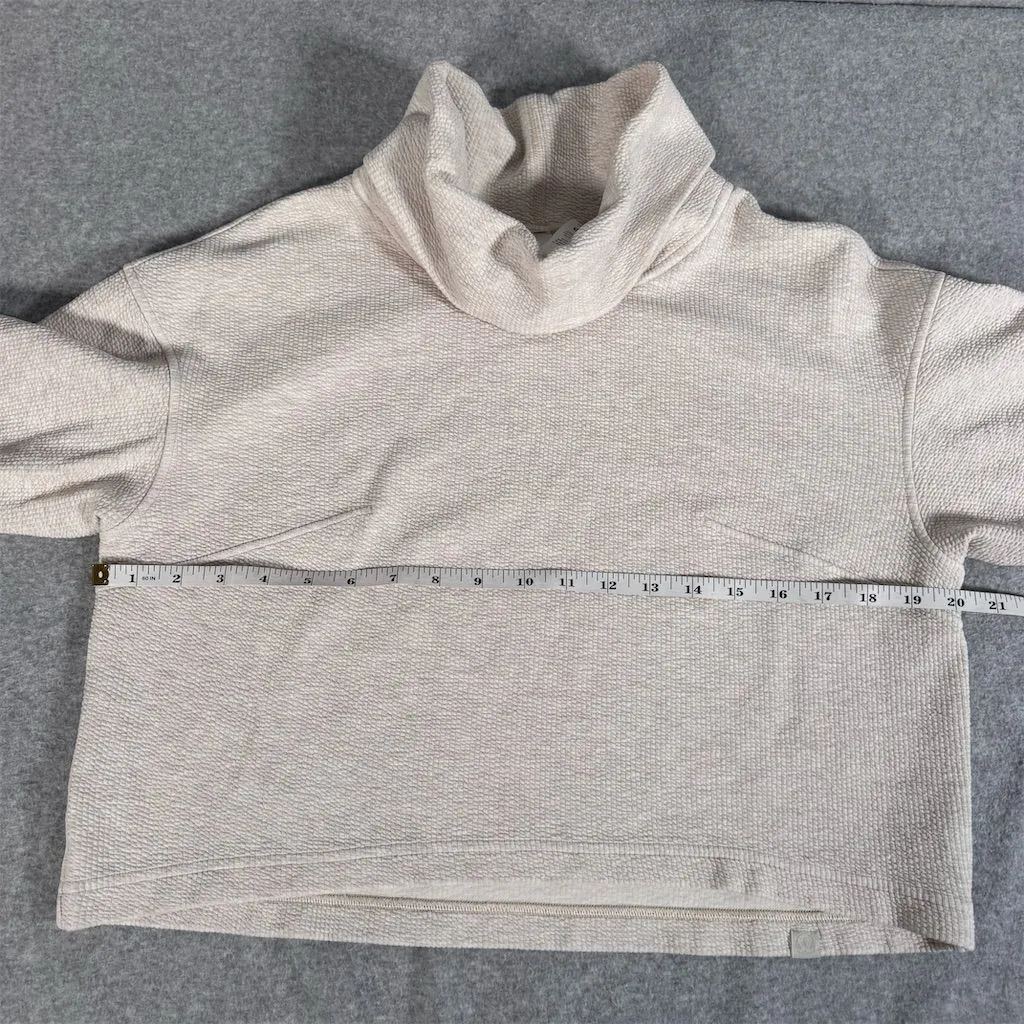 Lululemon Women's XS/S Ribbed Boxy Turtleneck Sweatshirt Cozy Cropped Size 12 - Image 7