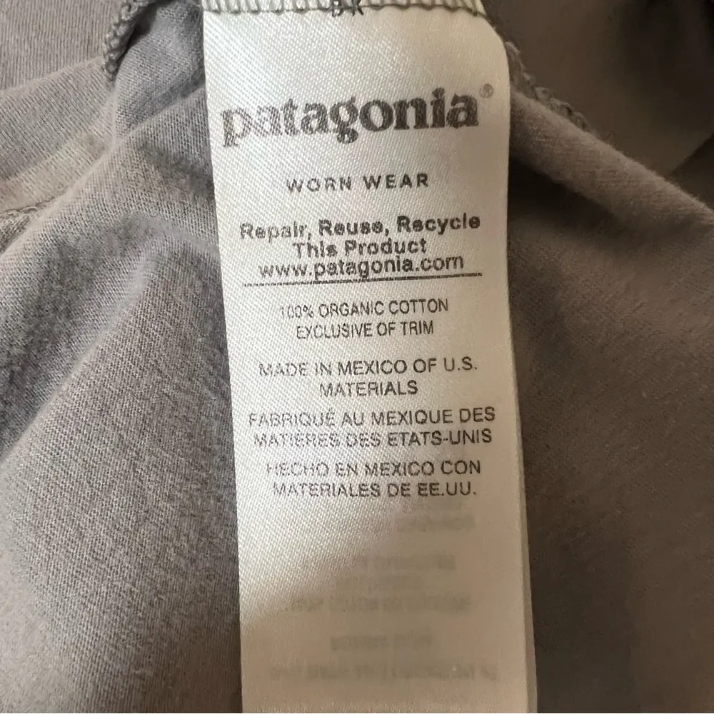 Patagonia Organic Cotton Gray Tee Women’s Casual Outdoor Hiking Shirt Size Small - Image 9