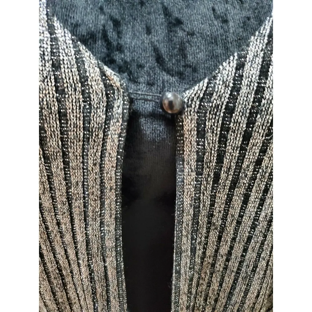 European Club Womens Gray Cotton Long Sleeve Open Front Cardigan Sweater Size 2X - Image 5