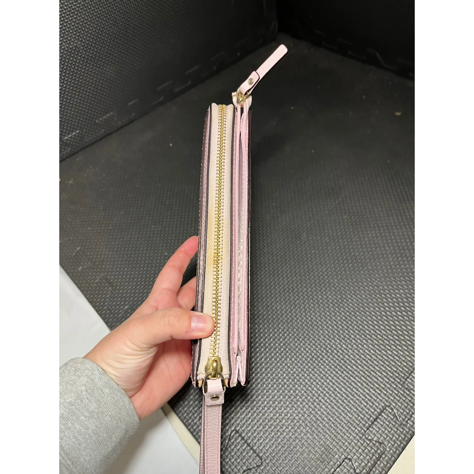 Kate Spade Continental Wallet Leather Light Pink Wristlet Card Holder Womens - Image 5