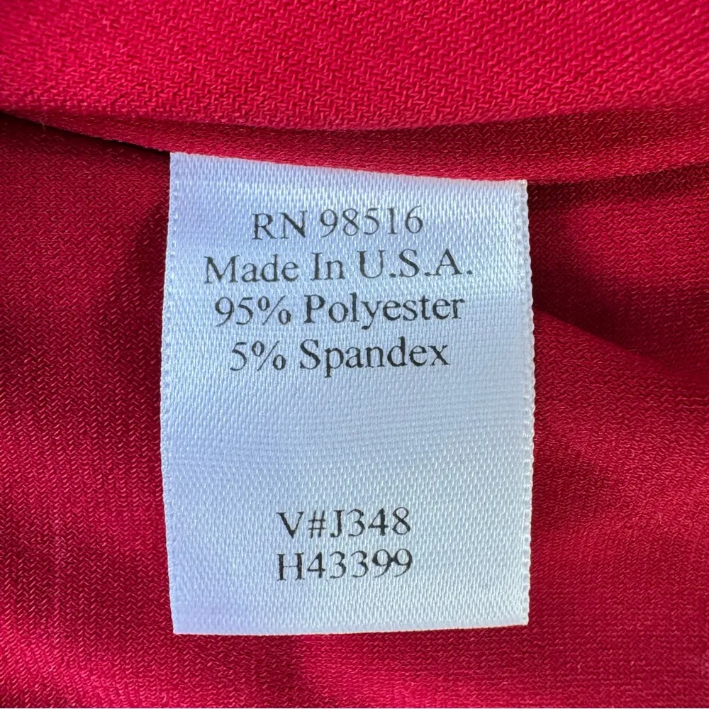 Red Sleeveless Midi Dress High Waist Rhinestone & Pearl Buckle - Image 9