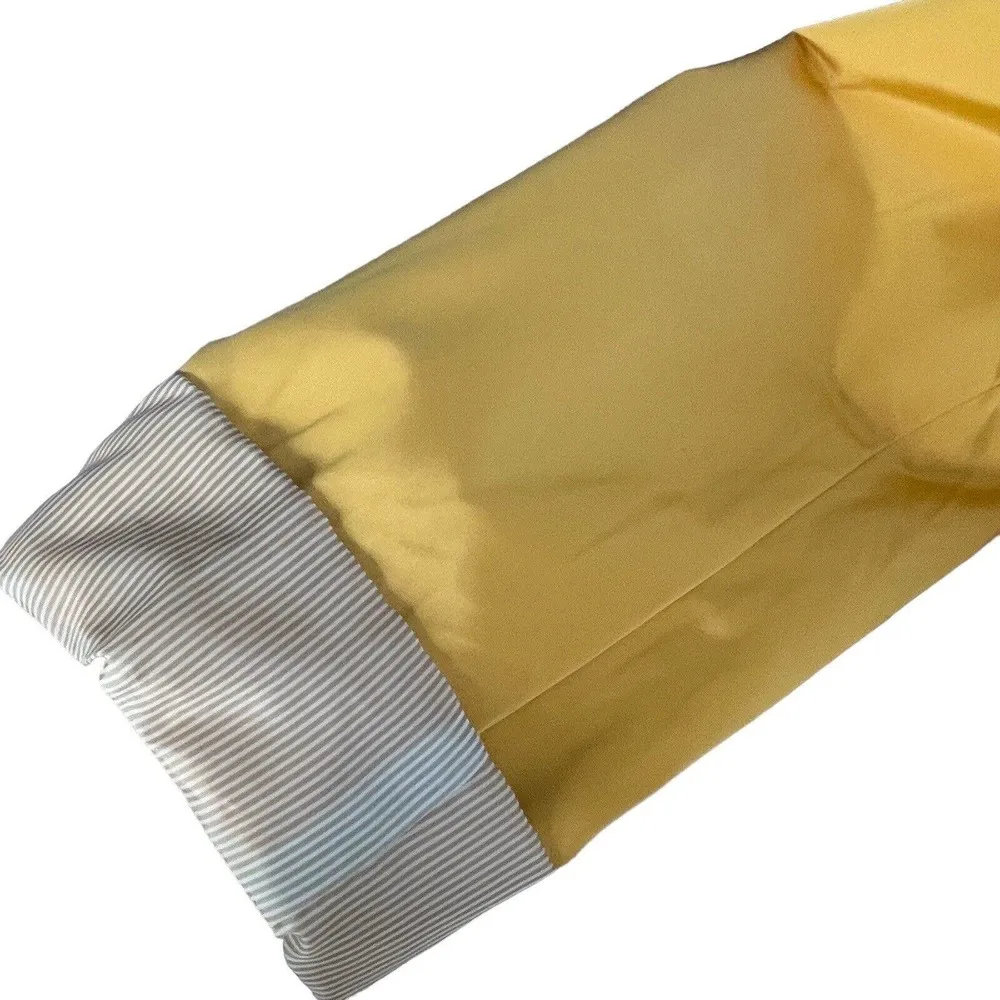 Charter Club Medium Anorak Jacket Full-Zip Water Resistant Hooded Lined Yellow - Image 3