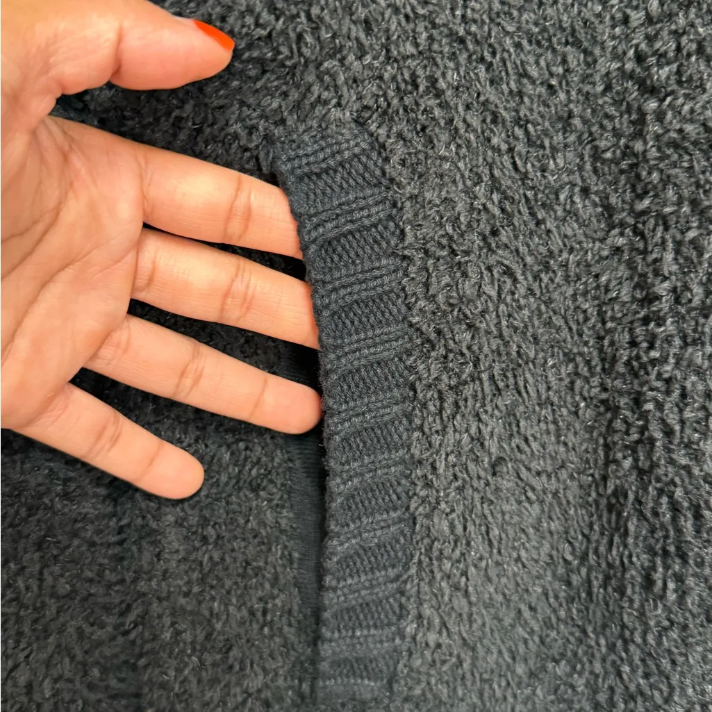 Aerie Full Zip Sherpa Cardigan Comfy Cozy Lounge Black Size XS - Image 5